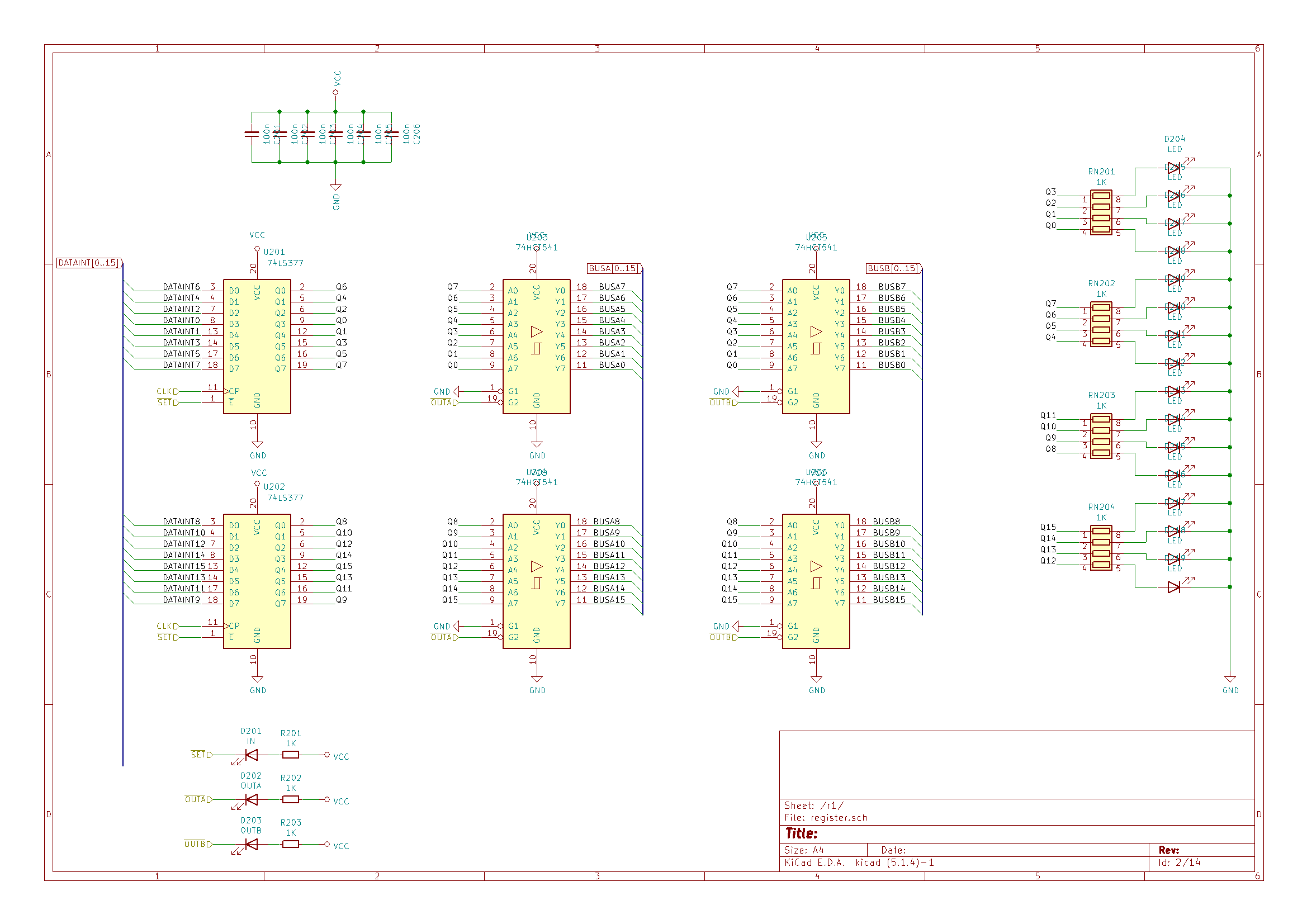 Single register schematic